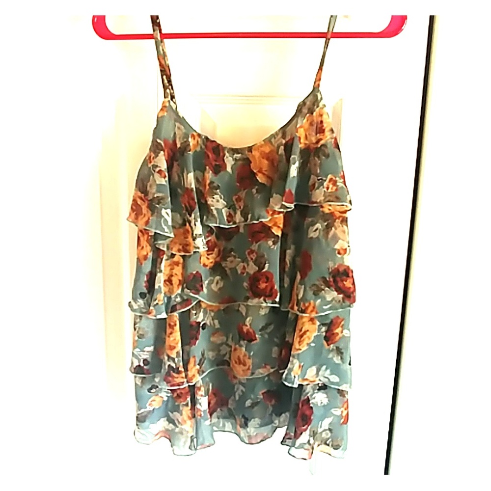 Flirty Body Central print tiered cami, size L